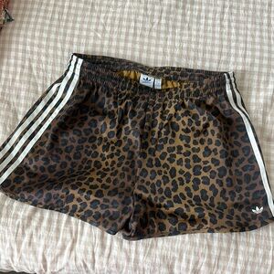 Adidas Brown Leopard Print Shorts